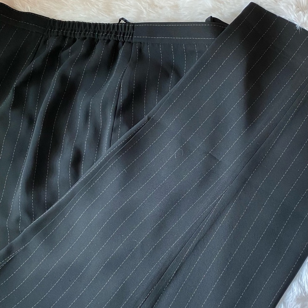 Black Pin Striped Slacks